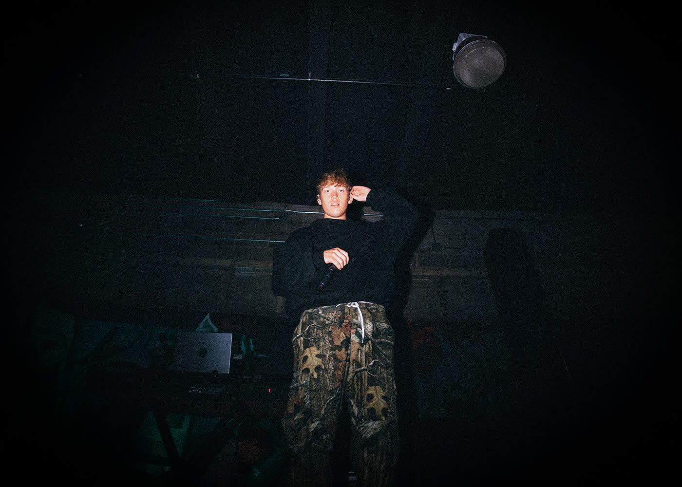 Jude Barclay making music in the studio